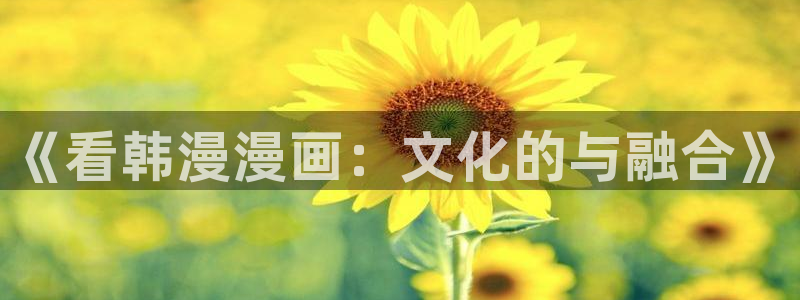 @omofun：《看韩漫漫画：文化的与融合》