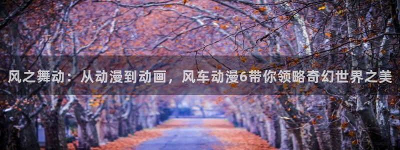 动漫共和国(omofun)：风之舞动：从动漫到动画，风车动漫6带你领略奇幻世界之美